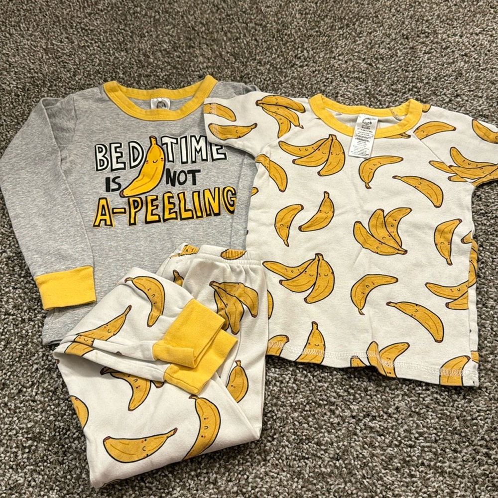 Gerber Kids Pajama Set Bananas Size 4T